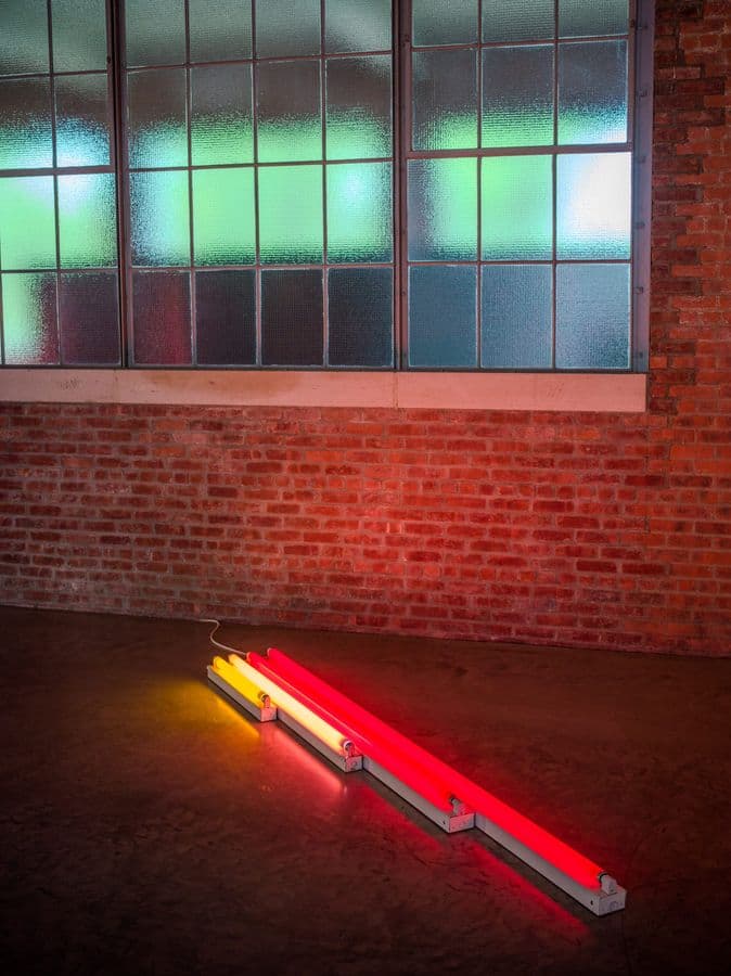 Fluorescent Art Installation in Former Nabisco Factory