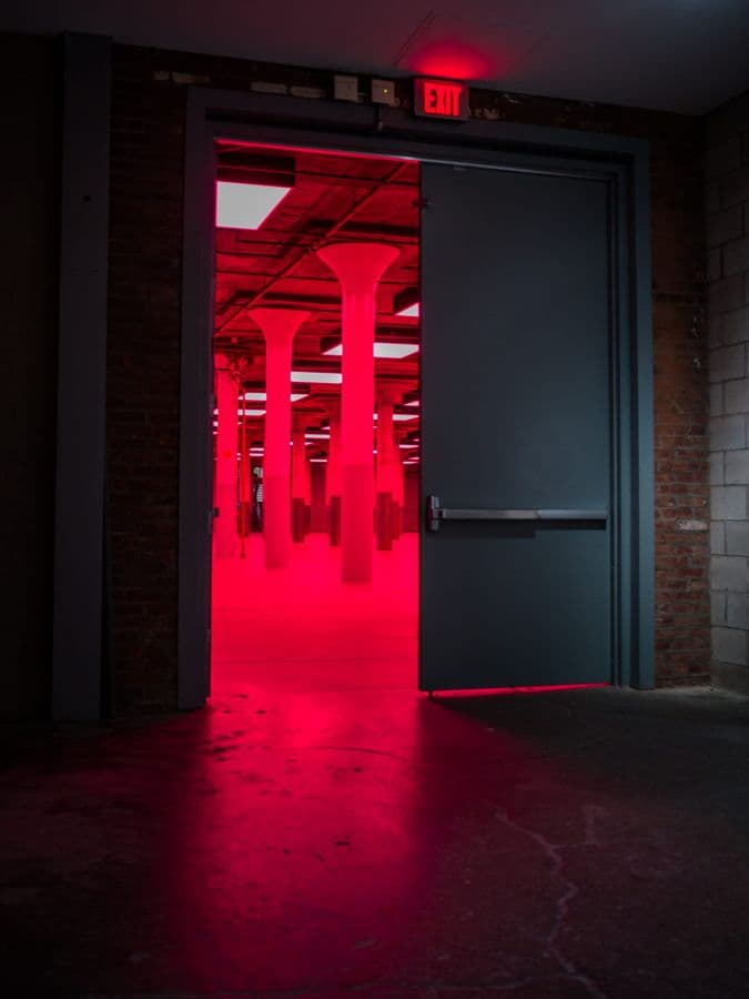Factory-Turned-Museum: Threshold in Red