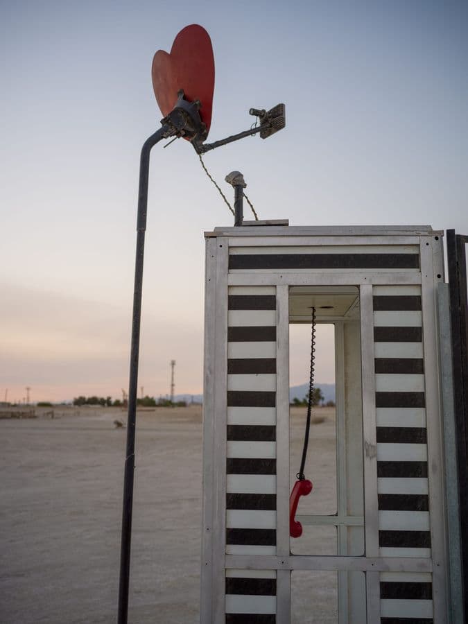 Salton Sea Communication Station at Sunset